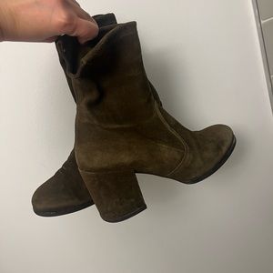 Stuart Weitzman Dark Green Booties